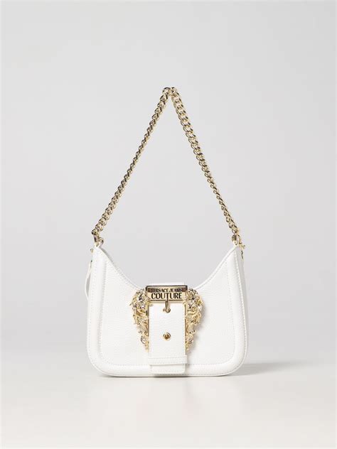 versace jeans white quilted tassel dome bag|versace jeans couture.